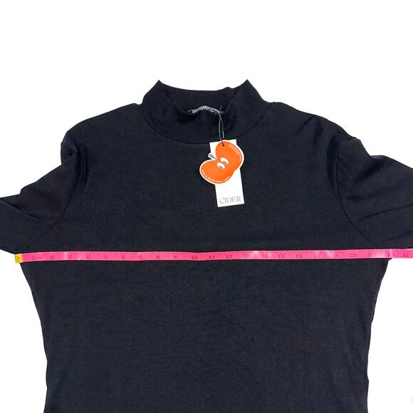 SOLD ๐NWT Cider Black Plus Size Mock Turtleneck Long Sleeve Bodysuit Size 1X - Picture 11 of 13